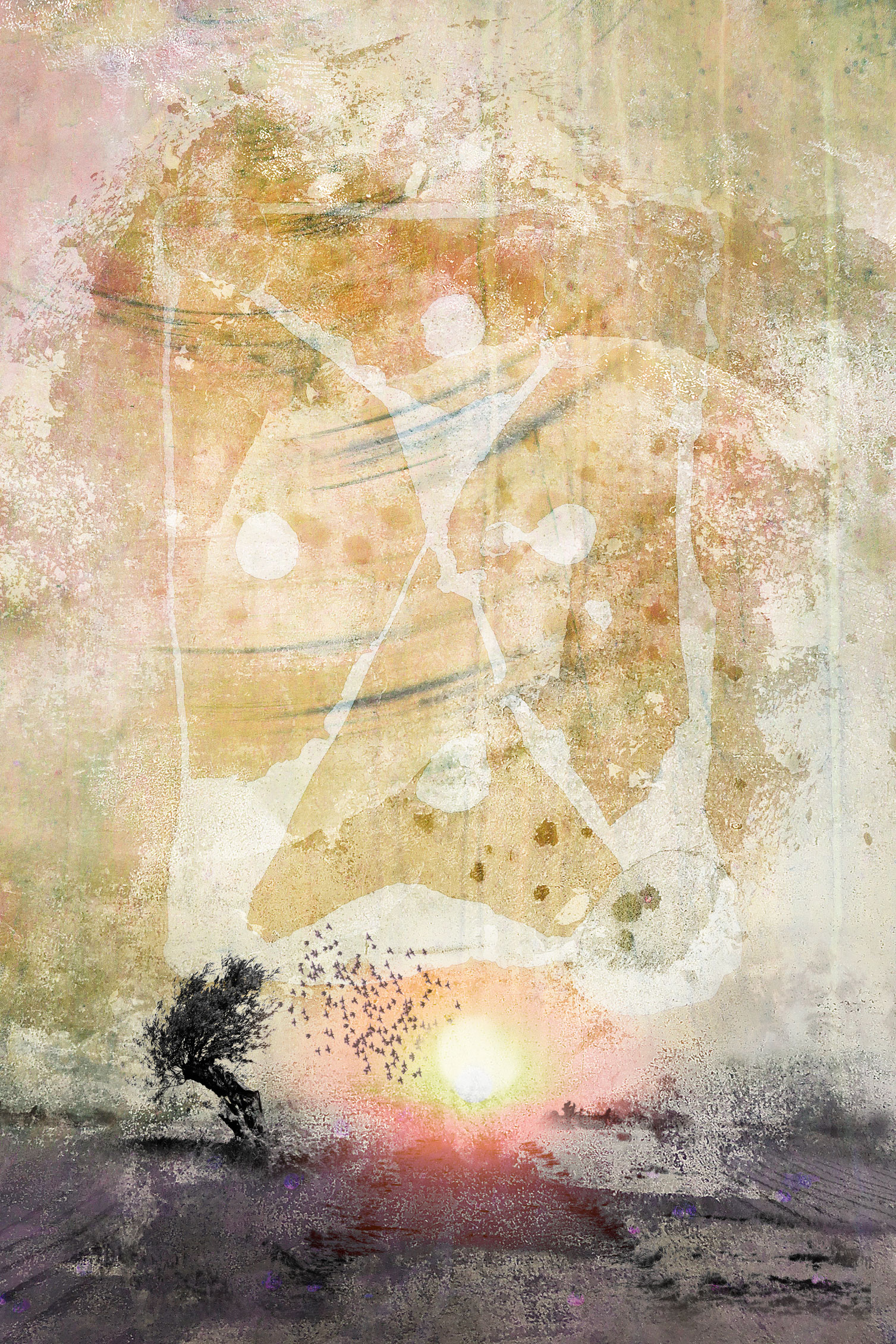 Moondance-#12, 70x100cm inkl. Syrafri passepartout och ram